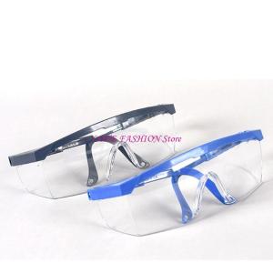Protective Transparent Glasses 12 Pairs of Dual Color Lightweight PVC Safety Goggles Suitable for Factory Construction Workers