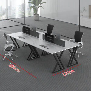 Minimalist Modern Partition Desk White