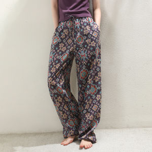 XEXZ | Cool Summer Cotton Sleepwear Casual Loose Fit Printed Pants Breathable Comfortable Fashionable Home Wear Youth Size Women