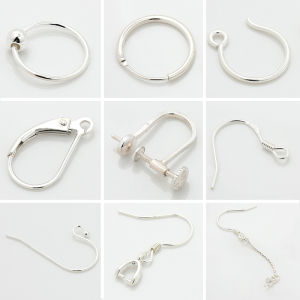 Classy 925 Pure Silver Ear Hook Ear Clip Hanging Earrings Ear Clip Accessories Sterling Silver Gilded Earrings Handmade Material DIY Earrings