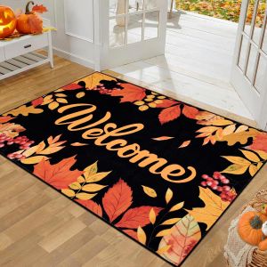 VIKAMA Halloween Doormat Stain-Resistant & Wear-Resistant Indoor Entrance Welcome Mat Hallway & Kitchen Rug Home Decor