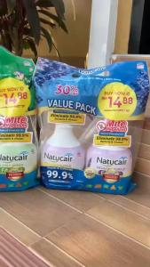 แพคคู่สุดคุ้ม400+400ml. เนเชอแคร์ แฟบริค สเปรย์กำจัดและป้องกันไรฝุ่น99.9%ฆ่าเชื้อCV. NATUCAIR FABRIC 400mL