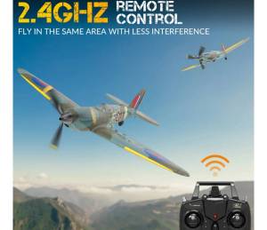 ST[Available Original][Fast delivery]New Volantex 761-12 Spitfire Fighter 2.4G 400mm Wing Span Remote Control Aircraft RTR One Stunt Gift for s and Children