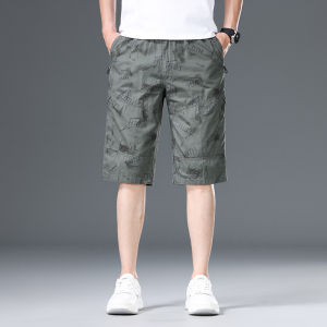 Pierre Cardin Mens Pure Cotton Shorts Casual Fashionable Beachwear mid Waist Seven-Quarter Length Summer Collection