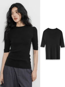 Gebaifu | Elegant Slimming Knit Top M-sleeve