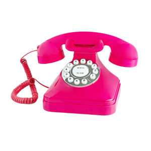 Retro Telephone Corded Landline Phone 1980s Vintage Telephone Old Fashion Analog Senior Phone with Flash/Redial/Ringer for Home