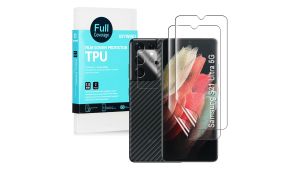 Samsung Galaxy S21 Ultra 5G ฟิล์ม TPU ฟิล์ม Ibywind 50% พร้อมฟิล์มหลังและกันรอยกล้อง