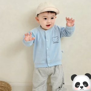 แจ็กเก็ตเด็ก สไตล์ฤดูใบไม้ผลิ ฤดูใบไม้ร่วง เสื้อเด็กกันหนาว แขนยาว คาร์ดิแกน นุ่มสบาย ปลอดภัยต่อสุขภาพ