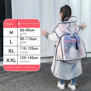 Children New One Piece Waterproof Thickened Raincoat Summer Primary School Student Carrying Schoolbag Position Raincoat Cartoon