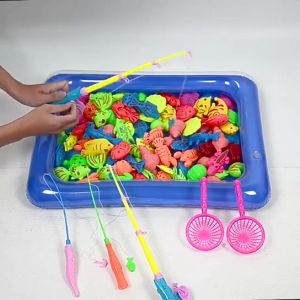 32PCS + Kolam Mainan Pancingan Ikan Set Lengkap Fishing Toys Pools