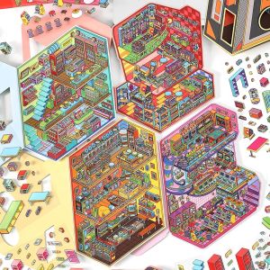 สติกเกอร์ฉากจิ๋ว InfeelMe 25D สำหรับงาน DIY งานฝีมือ ช่วยผ่อนคลายความเครียด ติดต่อกันเป็นชั้นๆ ตกแต่งงานฝีมือจากกระดาษ วัสดุสำหรับธุรกิจ