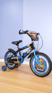 BEIGE Sepeda Anak 12 & 16 Inch 85% Terpasang dengan Roda Bantu Penutup RantaiBan Udaradan Rangka Baja