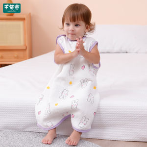Túi Ngủ Mùa Hè Bằng Vải Cotton Nguyên Chất Không Tay Cho Trẻ Sơ Sinh Túi Ngủ Chống Đá Kiểu Áo Vest Túi Ngủ Cho Trẻ Sơ Sinh Từ 0-2 Tuổi