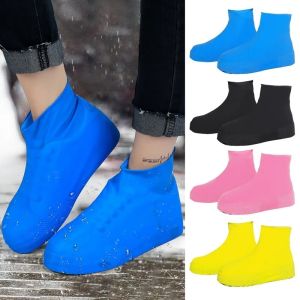 1 Pair Silicone WaterProof Shoe Covers S/M/L Covers Slip-resistant Rubber Rain Boot Overshoes Accessories For Outdoor Rainy Day