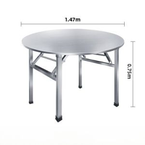 Bàn Ăn Bằng Thép Không Gỉ Dày Đặc Biệt Có Thể Gập Lại Hình Tròn Bàn Ăn Gia Đình Bàn Ăn Ngoài Trời Bàn Ăn Cỗ Tiệc Bàn Ăn Tròn