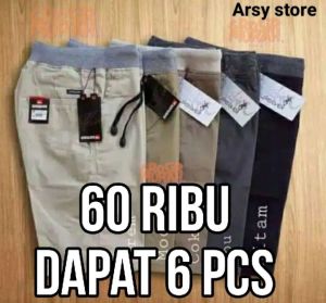 PROMO 5 pcs 50 CELANA CHINO PENDEK PINGGANG RIB// CELANA PENDEK CHINOS TERBARU
