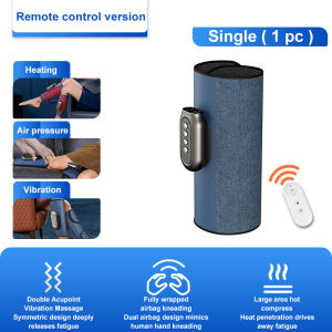 Jinkairui Máy mát xa chân Máy mát xa nén chân để tuần hoàn 3 chế độ máy mát xa chân có nén nhiệt và không khí cho đôi chân mệt mỏi và căng thẳng giảm đau nhức cơ bắp quà tặng cho gia đình (không dây)