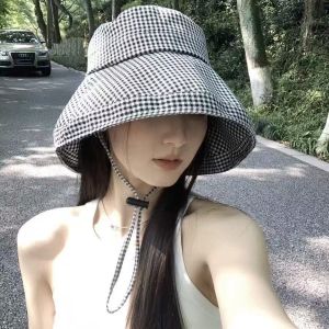 MONLEYTA | Womens Summer Sun Hat UV Protection Large Brim Face Covering Fishing Cap Stylish Japanese Style Sunshade Hat All Season Use