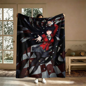 Potdemiel | Kakegurui Anime Ultra-Soft Fluffy Flannel Blanket Super Cozy Lightweight Bed Blanket for Halloween Sofa Bed Christmas