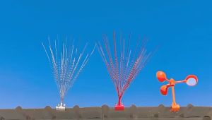 60CM 25 Duri Paku Anti Burung Stainless Steel Galvanis Duri Burung Bisa Disesuaikan Untuk Tiang Listrik Peralatan Listrik