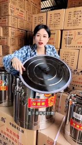 10L/50L Stainless Steel Thermal Food Container Soup Carrier  Bekas Makanan Tahan Panas 大容量保温桶