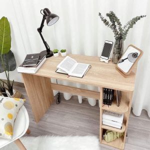Bàn làm việc Kèm kệ sách đa năng 100x40x75 tiện dụng siêu đẹp. Gỗ công nghiệp phủ melamine