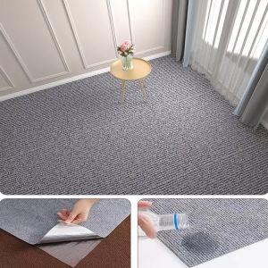 Multifunctional Carpet Kitchen Bedroom Home Decoration Adhesive Room Decoration Bathroom Carpet Solid Color Carpet Living Room