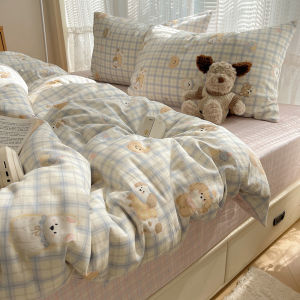 Violet | Cotton Cute Print Bedding 4-piece Set