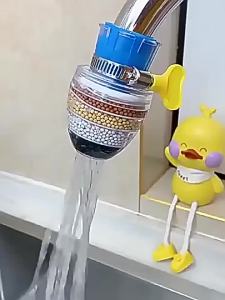 6 Layers Faucet Water Filter Tap Purifier 360° Rotatable Coconut Charcoal Nozzle for Faucet Kitchen Household Water Filter