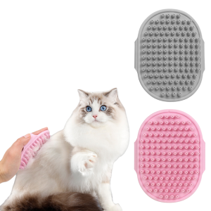 5-in-1 Silicone Pet Brush Glove - Deshedding & Massage for Dog/Cat Wholesale Easy-Clean Ergo Handle