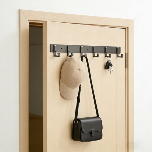 Slim Fit Aluminum Alloy Wall Hook Flush Mounting No Bulge Perfect for Entryway Coat Hat and Personal Daily Belongings Hanging