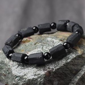 QINBAOSHUIJING | Natural Black Tourmaline Crystal Hand Bracelet