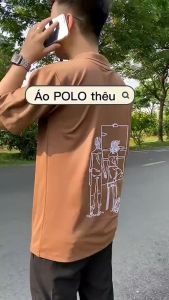 Áo polo nam form rộng local brand DOLARO chất áo thun cá sấu co dãn thoáng mát thêu họa tiết together có cổ bẻ dáng đẹp