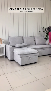 Free Installation ! KENZZO: Friheten CRASPEDIA 4-Seater Sofa Bed with Storage | Multifunctional Sofa Bed & Storage/sofa