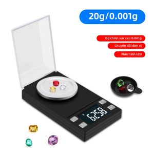 Cân Điện Tử Bỏ Túi Độ Chính Xác Cao 0.001g Màn Hình LED Dùng Cho Trang Sức Kim Cương Đá Quý - Cân Tiểu Ly Với Chức Năng Đo Carat
