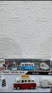 Mainan Mobil Mobilan Diecast Classic Travel Bus Set Pull Back DS926