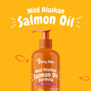Zesty Paws Pure Wild Alaskan Salmon Oil Omega-3 EPA & DHA Cats Dogs (16oz / 473ml)(EXP:07 2027)