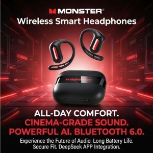 Monster | Monster GT29 Bluetooth Earphones AI Translation HiFi Lossless Sound Quality Noise Cancelling Microphone Communication Earbuds