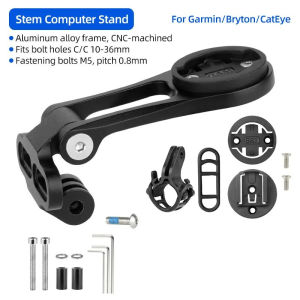 Bicycle Stem Computer Stand For Garmin Bryton and Cateye Comes with a Downward-Hanging Connector for Easy DIY Expansion