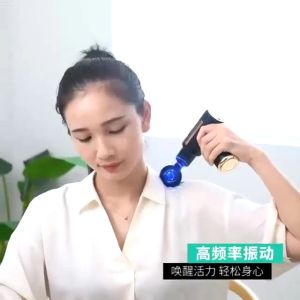 Alat pijat getar elektrik seluruh badan 4 in 1 / Massage Gun (Pistol pijat otot jaringan dalam)