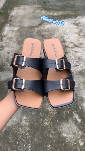 Sendal Wanita Teplek Simple Elegan Motif Gesper Aktif Fashion Selop Jelly Trendi