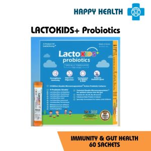 Lactokids+ (EXP 04/2028) Probiotics w/ added Colostrum Calcium Vitamins & Prebiotics 60Sachets