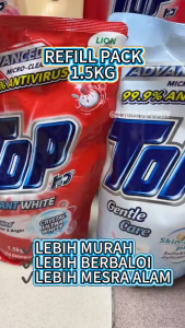 Top Liquid Detergent 1.5kg/ Cecair Pencuci Pakaian/