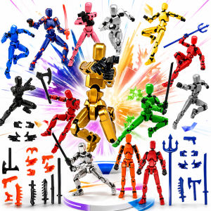 Bandai | 2026 DIY T13 Multi-Jointed Movable Shapeshift Robot 3D Printed Mannequin Lucky robot and dog Action Figures Toys Birthday Gifts