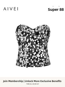 AIVEI | Sequined Bustier Top