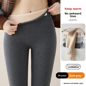 miiow | Seamless Footless Tights Womens High Waist Warm Woolen Cotton Pants