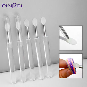 5PCS Multifunction Silicone Brush Nail Powder Make Up Eye Shadow Dipping Tool Nail Art Glitter Dip Brush Makeup Brush