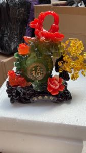 Tượng Phong Thủy Hồ Lô Hoa Mẫu Đơn Thiềm Thừ Tỳ Hưu Cây Tài Lộc May Mắn Decor Trang Trí Nhà Cửa Quà Tặng Tân Gia Khai Trương  Sinh Nhật