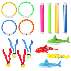 Summer Kids Swimming Diving Toys Fish Dolphin Buoy Pool Treasure Hunt Diving Torpedo Rocket Mermaid Childrens Water Game Toys