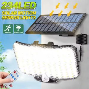 LED Solar Security Lights Motion Sensor Outdoor 234LED Flood Light IP65 Waterproof Wall Lamp Solar 3 Mode for Garden Garage